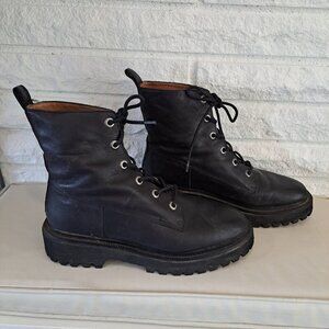 Madewell Black Lace Up Boots